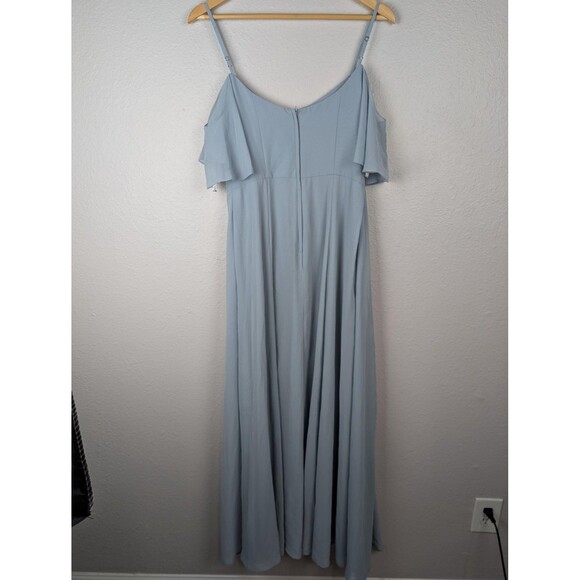 DB Studio Blue Cold Shoulder Maxi Dress Size 6 - Picture 2 of 12